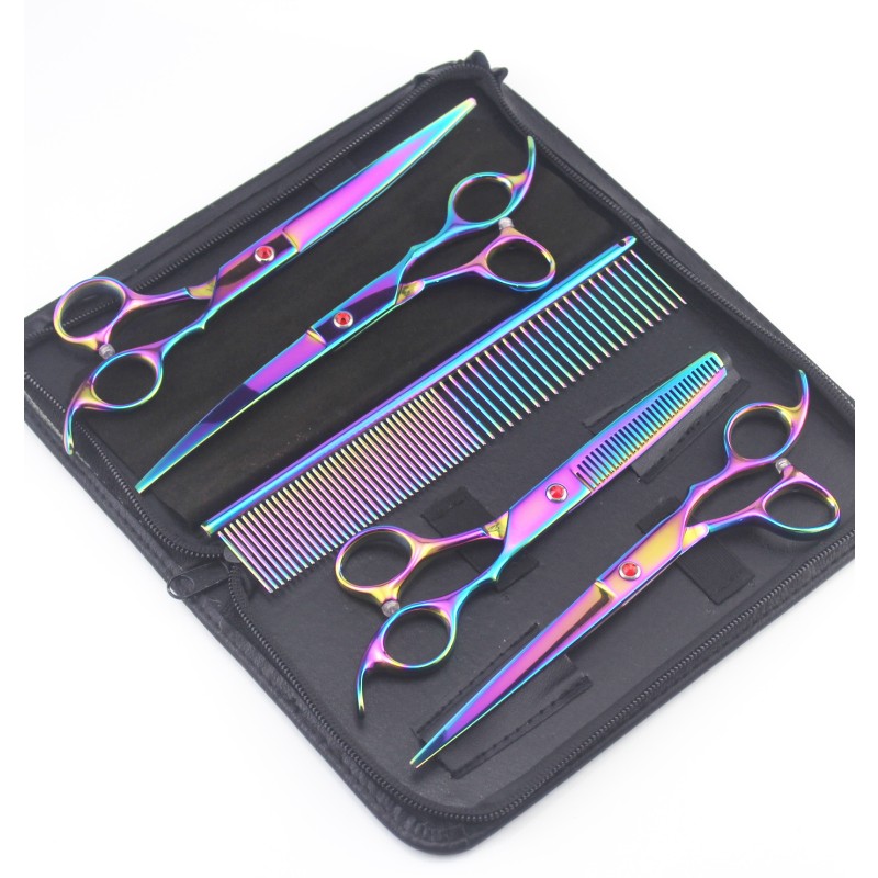 Pet Grooming Scissors Supplier - 4 Pack Color Cleaning Tools
