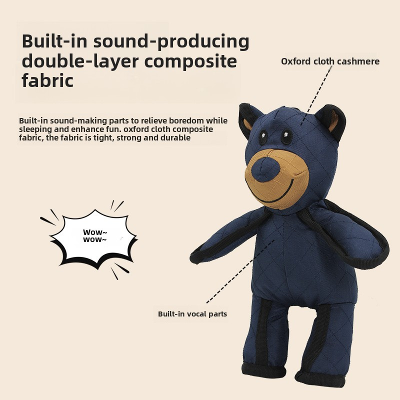 Dog Chew Toy Supplier - Beggar Bear Sound Bite Resistant