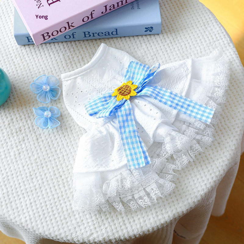 Pet Tutu Skirt Factory - Spring Summer Sea Salt Blue Gauze