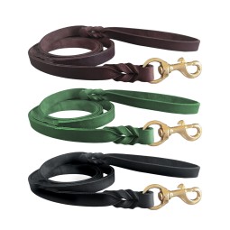 Leather Dog Leash Supplier - Full-Grain Brass Hook Stylish
