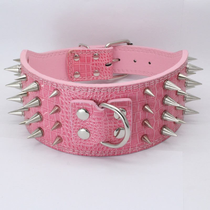 Dog Collar Manufacturer - Gold Four-Row Anti-Bite PU Canvas