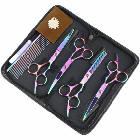Pet Grooming Scissors Supplier - 4 Pack Color Cleaning Tools