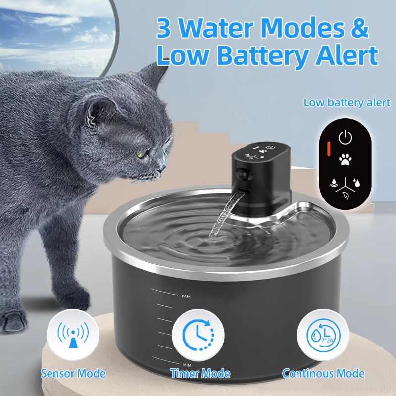 Cat Water Fountain Manufacturer - New 2025 Customized Quiet Operation 2.8L