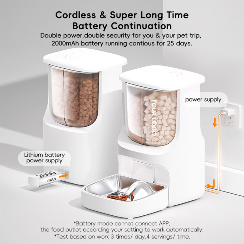 Smart Pet Feeder Supplier - Popular Design 5L Food Grade with Camera
