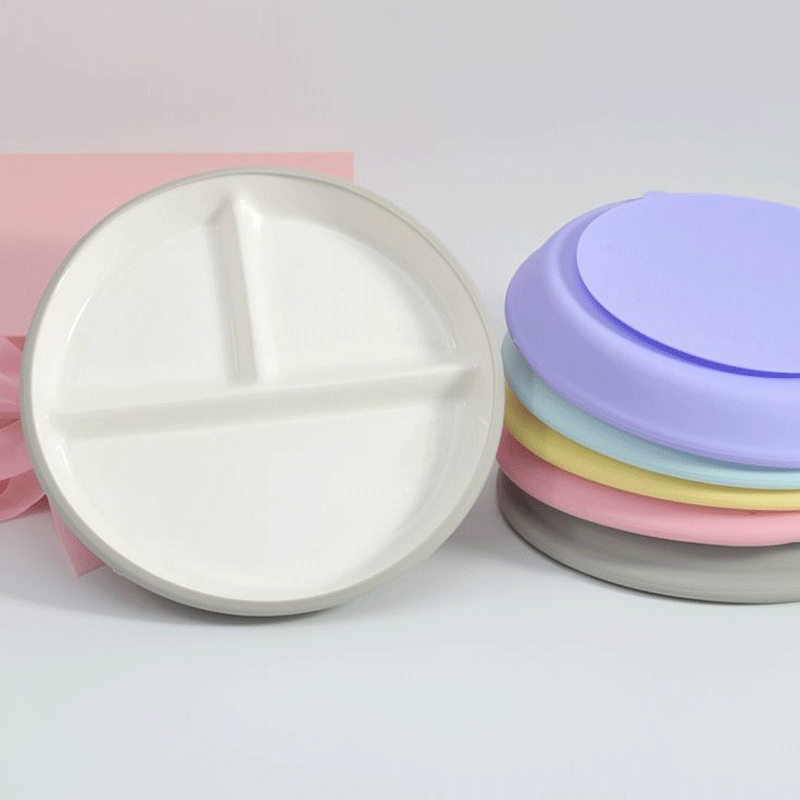 Ceramic Plate Manufacturer - 8In Divided Suction Base White