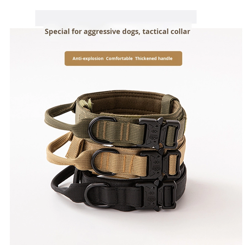 Dog Collar Set Supplier - Durable Tactical Nylon Adjustable Anti-Pull Training