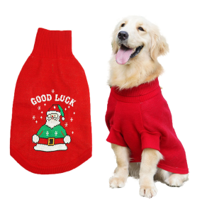 Dog Sweater Manufacturer - Thickened Cartoon Leashable Knitwear for Large Dogs