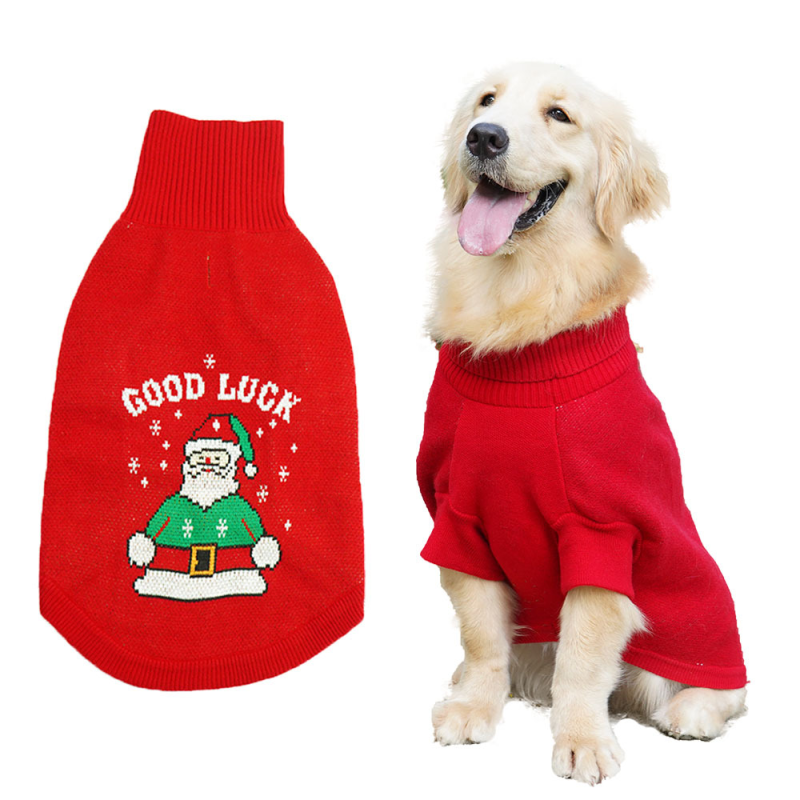 Dog Sweater Manufacturer - Thickened Cartoon Leashable Knitwear for Large Dogs