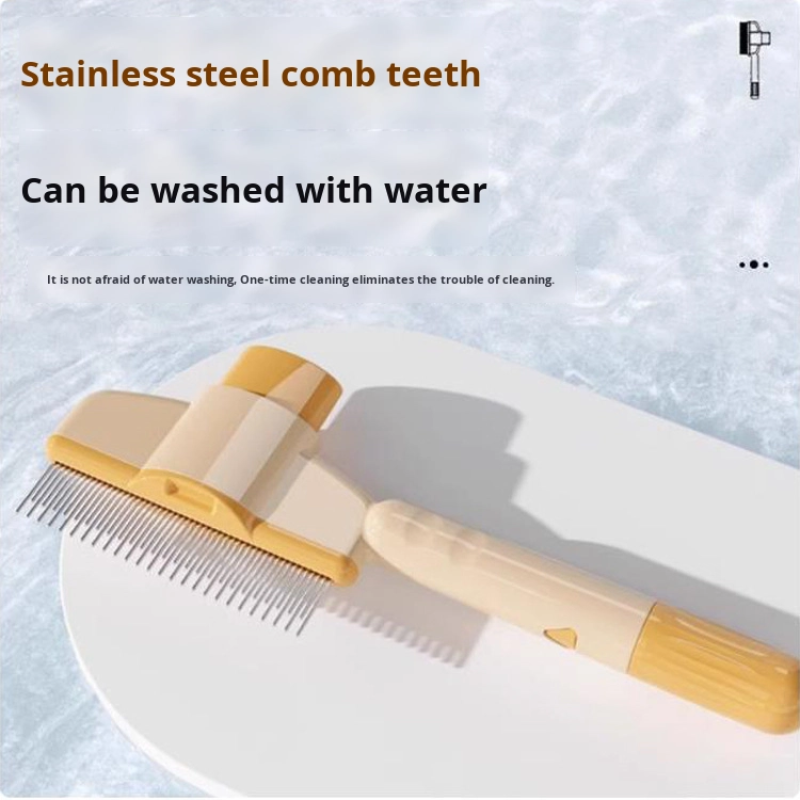 Pet Comb Supplier - One Click Clean Plastic Detangling for Long Hair