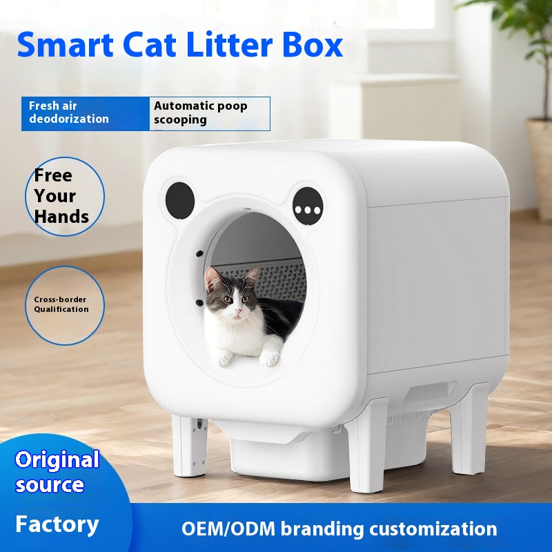 Smart Litter Box Manufacturer - Low-Noise with APP Control Multi-Cat Monitoring