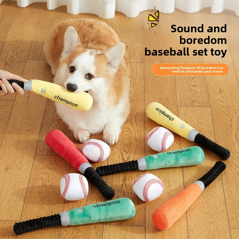 Plush Baseball Bat Toy Factory - Interactive Eco-Friendly Educational Chew Toy