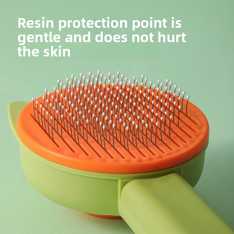 Pet Grooming Comb Manufacturer - Self-Cleaning Plastic Hair Removal Massage Brush
