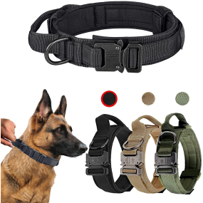 Dog Collar Set Supplier - Durable Tactical Nylon Adjustable Anti-Pull Training