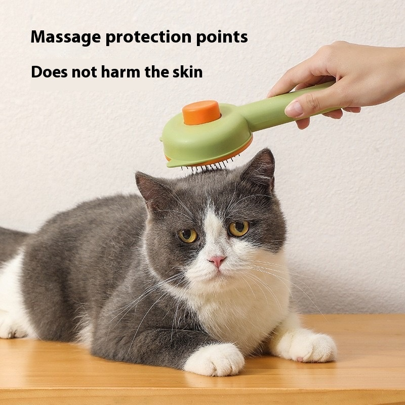 Pet Grooming Comb Manufacturer - Self-Cleaning Plastic Hair Removal Massage Brush