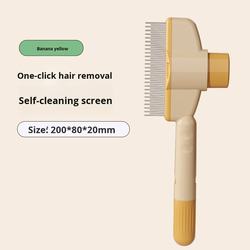 Pet Comb Supplier - One Click Clean Plastic Detangling for Long Hair