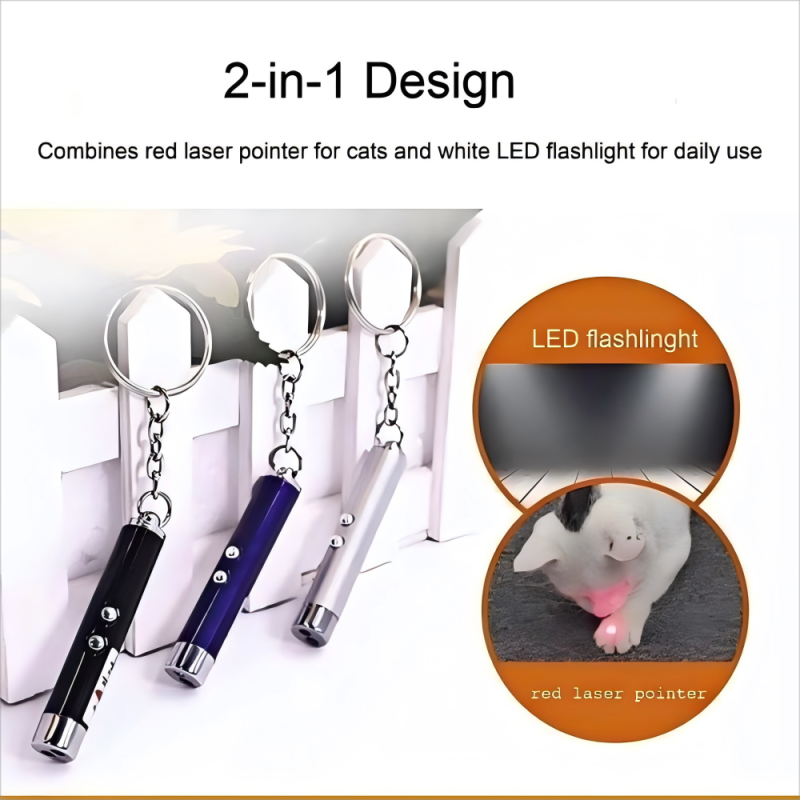 Cat Teaser Pen Factory - 2 In1 Laser with Red Laser and LED Light