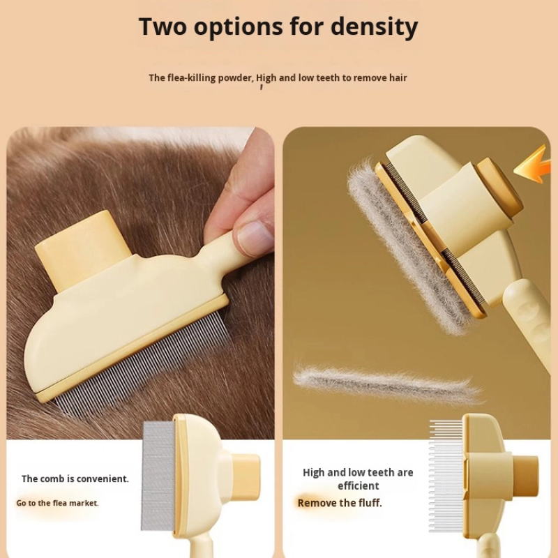 Pet Comb Supplier - One Click Clean Plastic Detangling for Long Hair