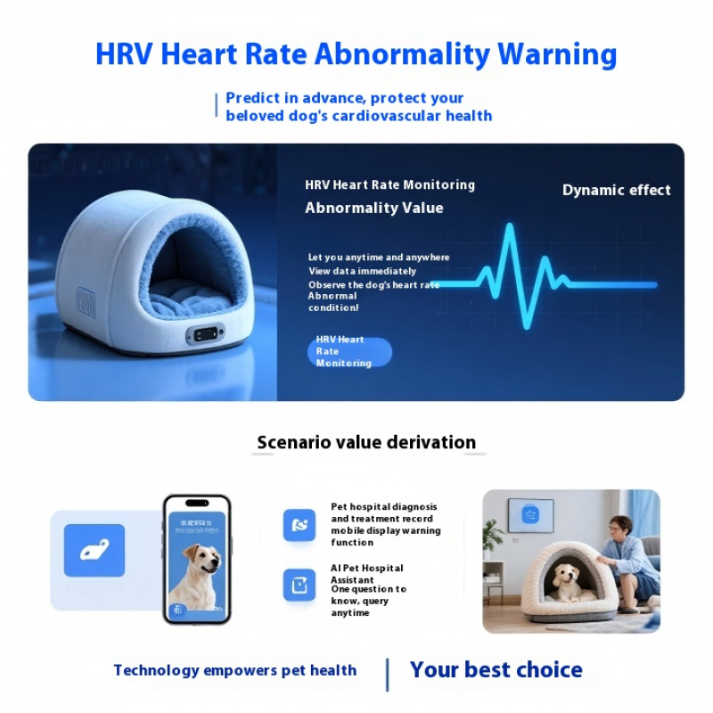 Smart Dog Bed Manufacturer - Health Monitoring HRV Sleep Emotion Tracker