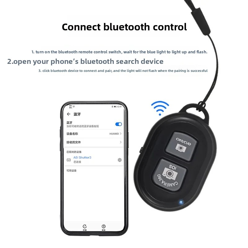Wireless Remote Shutter Manufacturer - Portable Bluetooth 4.0 for Smartphone