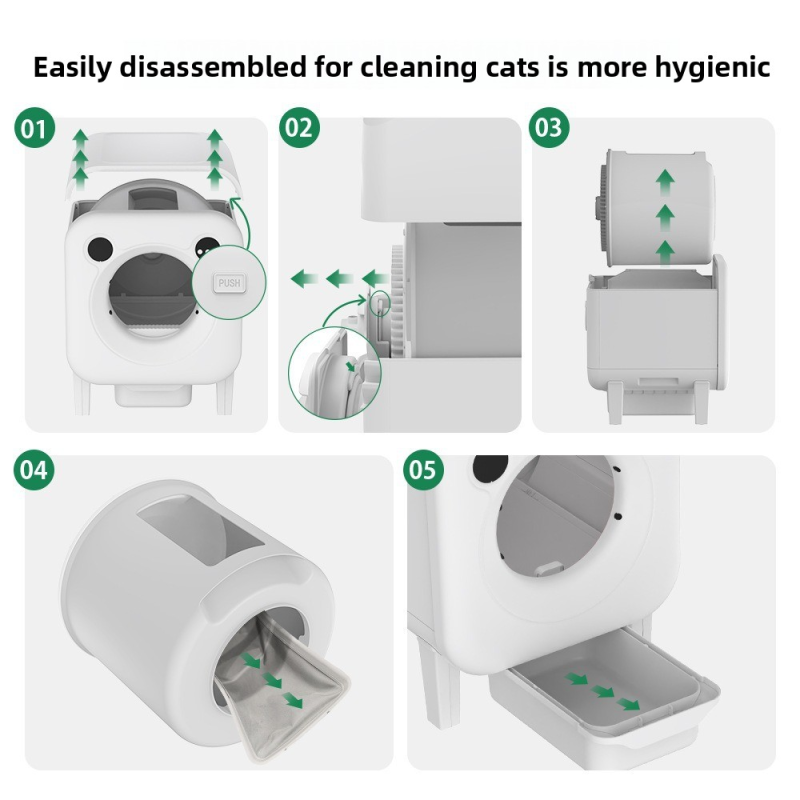 Smart Litter Box Manufacturer - Low-Noise with APP Control Multi-Cat Monitoring