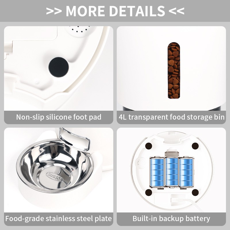 Automatic Pet Feeder Supplier - App Remote Control 4L Wifi Camera Smart