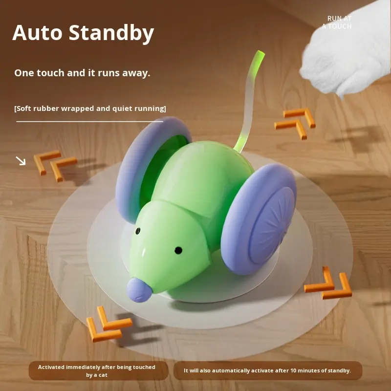 Smart Cat Toy Factory - Interactive Self-Moving Electric Mouse USB Powered