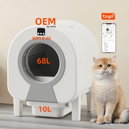 Smart Cat Toilet Supplier - Factory Large Space Wifi Remote Control Self Cleaning