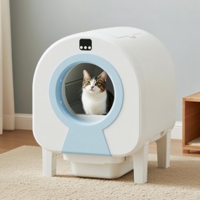 Smart Cat Litter Box Supplier - New Generation 68L Safety Anti-Pinch Fully Enclosed
