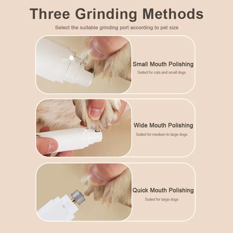 Pet Nail Grinder Factory - High Quality USB Rechargeable Cordless Electric