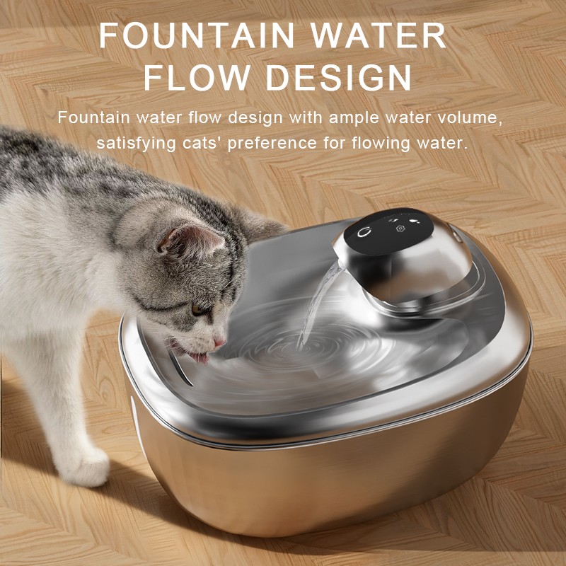 Pet Water Fountain Factory - Automatic Cordless Motion Sensor Stainless Steel