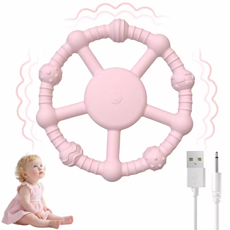 Baby Teether Supplier - New Design Silicone Electric Sensory Food Grade Vibrating