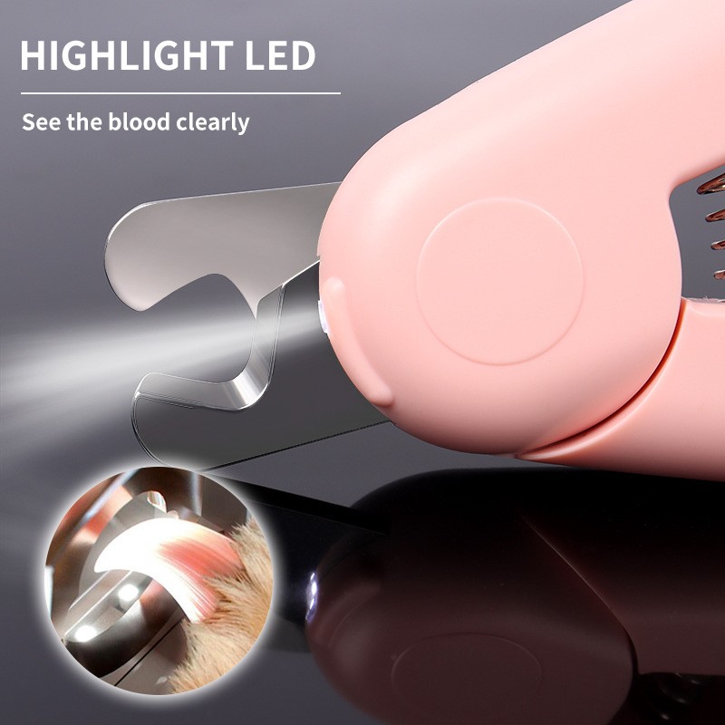 Pet Nail Clipper Manufacturer - Professional Stainless Steel LED Anti-blood