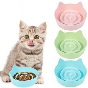 Pet Food Container Factory - Comfortable Non-Slip Plastic Rounded Slow-Eating