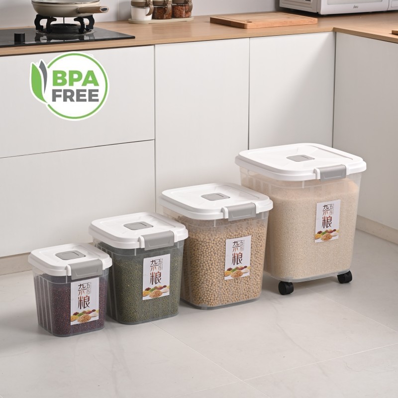 Rice Dispenser Factory - Multifunctional 25kg Fresh Square Polygon Styles