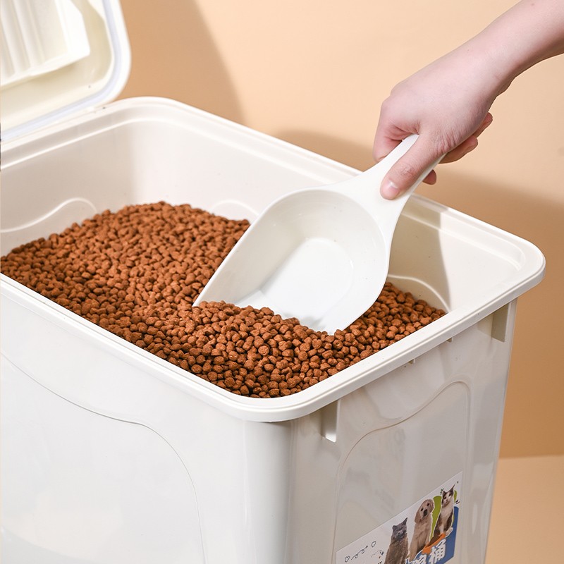 Pet Bowls & Feeders Manufacturer - Modern Plastic with Scoop Measuring Lines