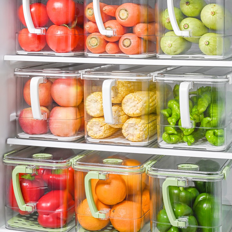 Storage Bins Manufacturer - Stackable Clear PET Plastic Rectangle Refrigerator