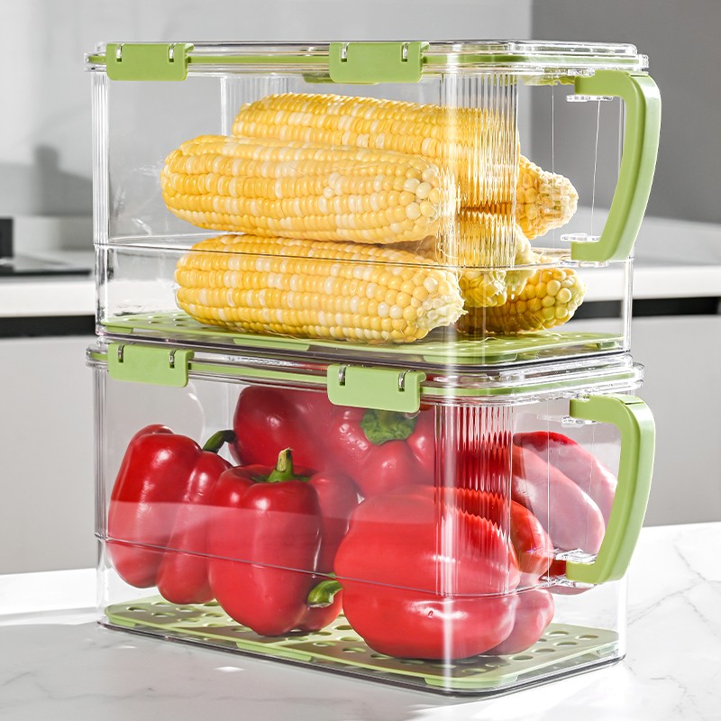 Storage Bins Manufacturer - Stackable Clear PET Plastic Rectangle Refrigerator