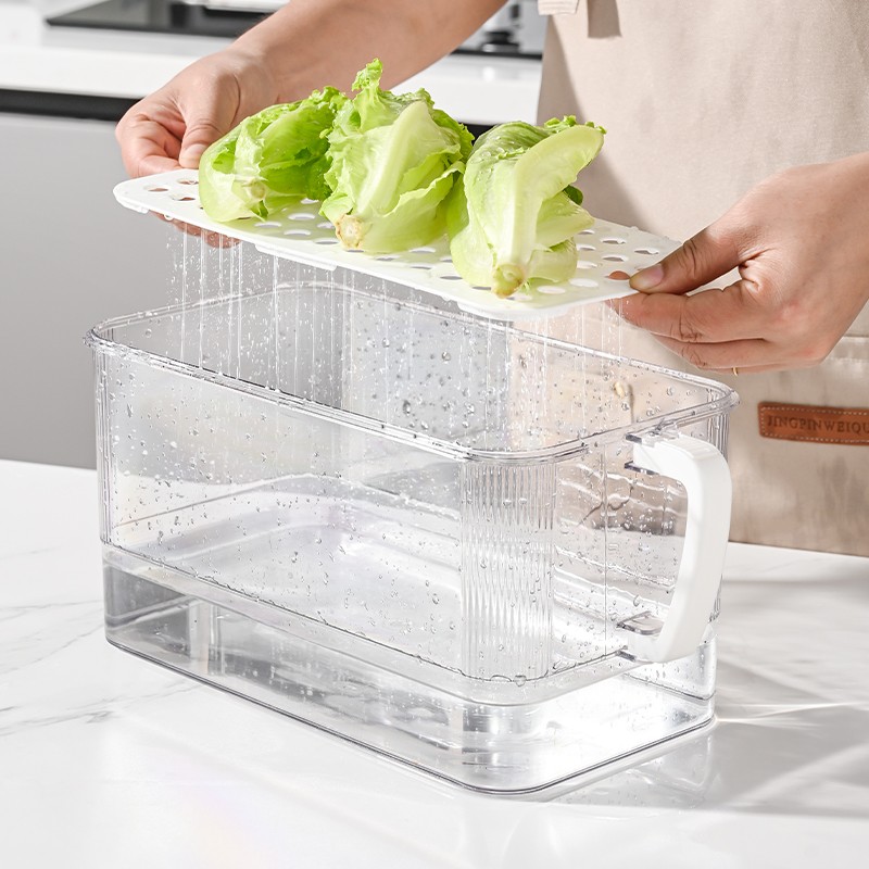 Storage Bins Manufacturer - Stackable Clear PET Plastic Rectangle Refrigerator