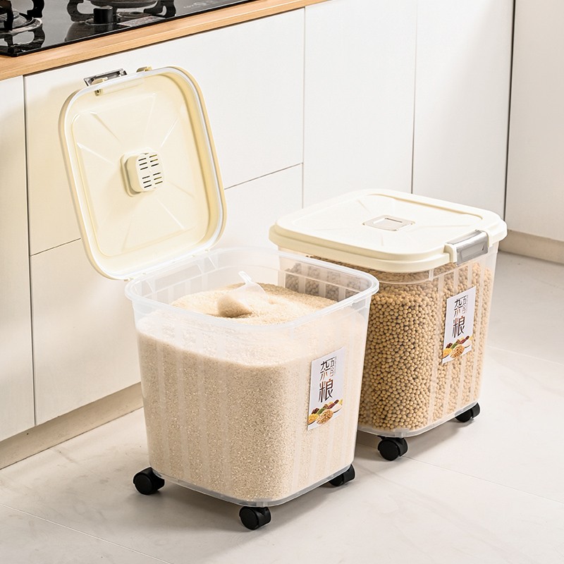 Rice Dispenser Factory - Multifunctional 25kg Fresh Square Polygon Styles