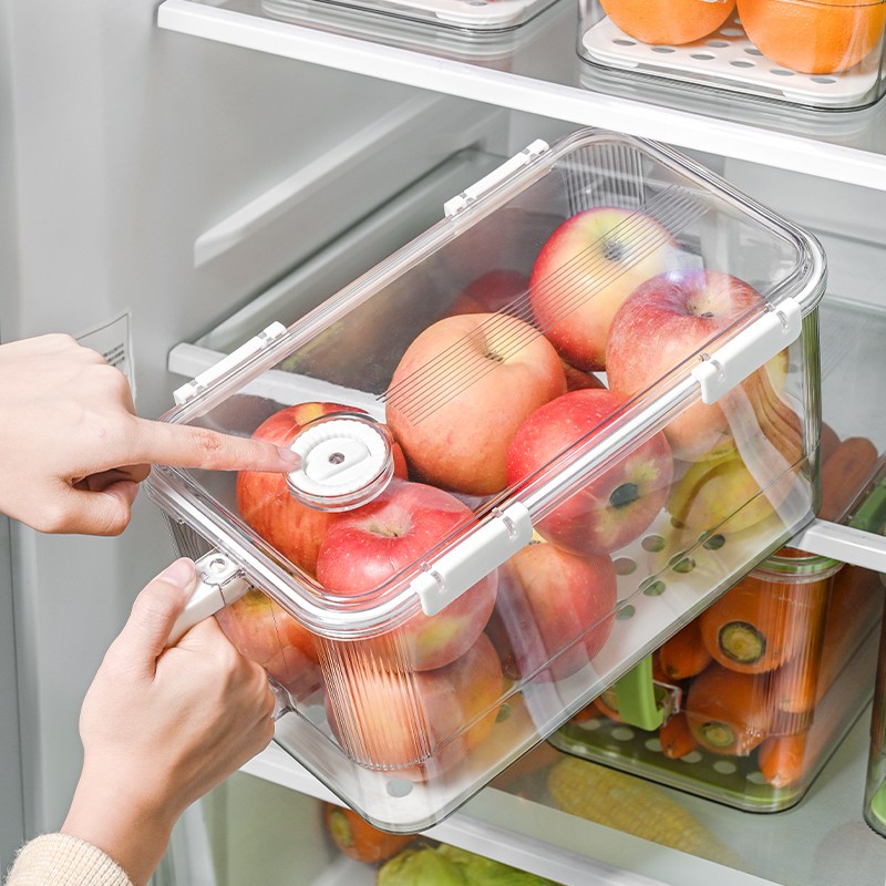 Storage Bins Manufacturer - Stackable Clear PET Plastic Rectangle Refrigerator