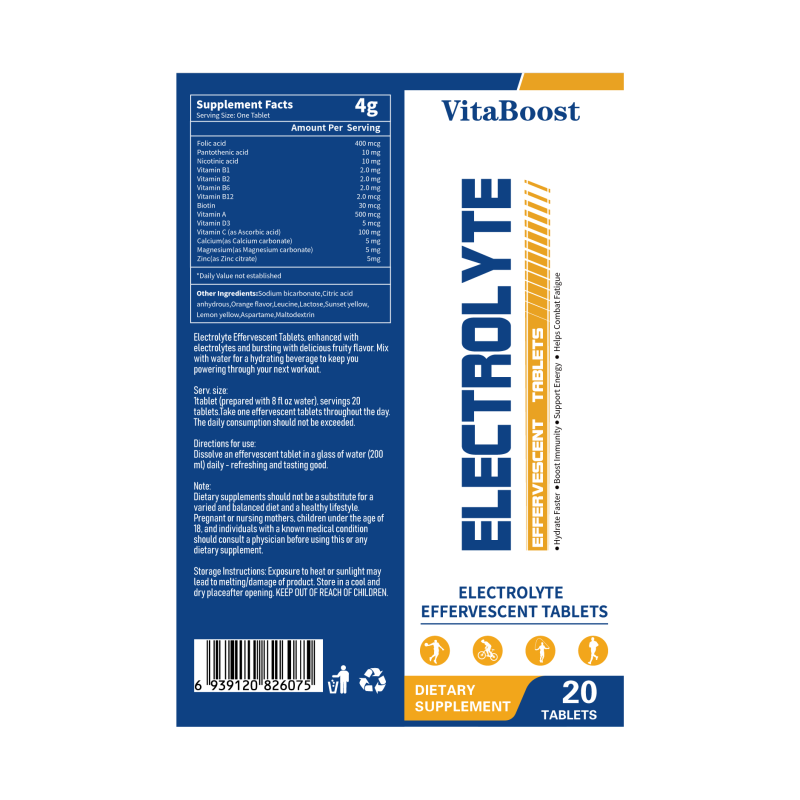 Electrolyte Effervescent Tablets Factory - GMP Private Label Maker