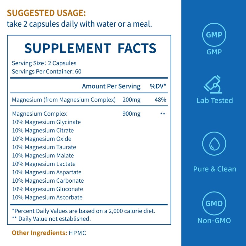 Magnesium Capsules Factory - Private Label Citrate Complex