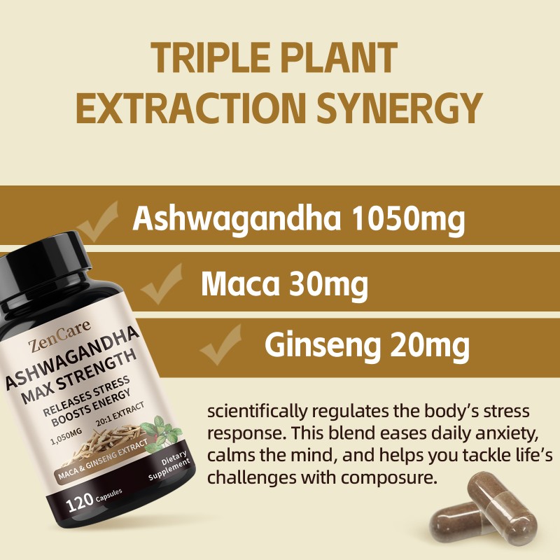 Ashwagandha Capsules Manufacturer - Private Label 1050mg Extra Strength