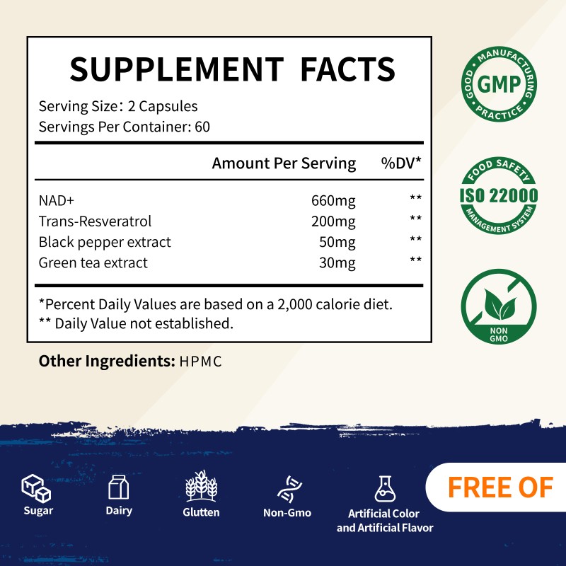 Resveratrol NAD Supplement Capsules Manufacturer - Wholesale Liposomal 660mg