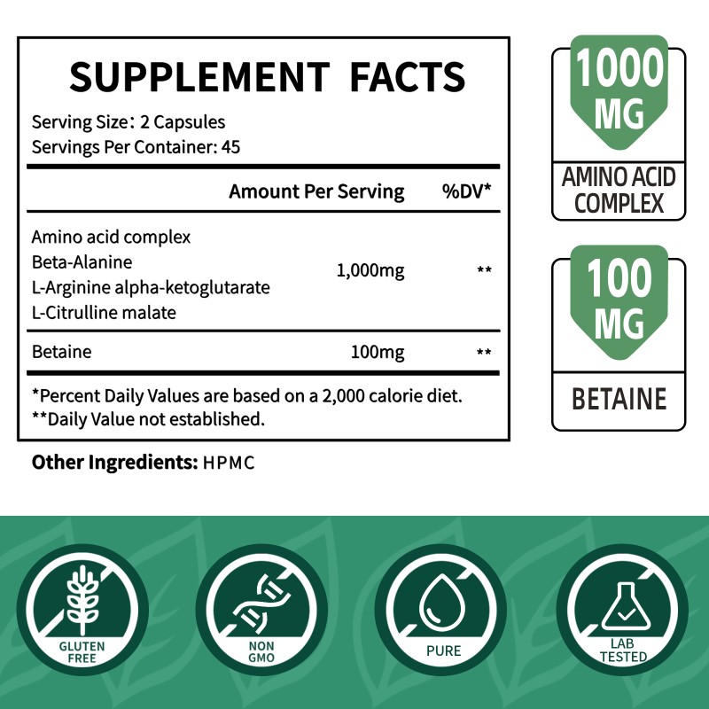 Amino Acid Capsules Manufacturer - Private Label L-citrulline Arginine