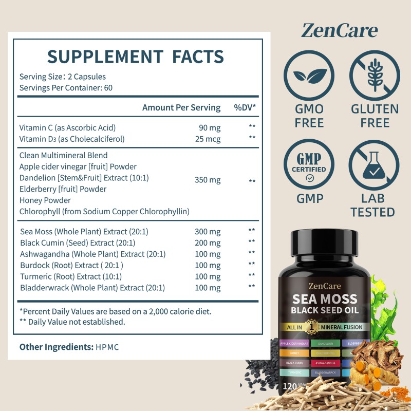 Sea Moss Capsules Factory - Wholesale Herbal Vegan Supplement