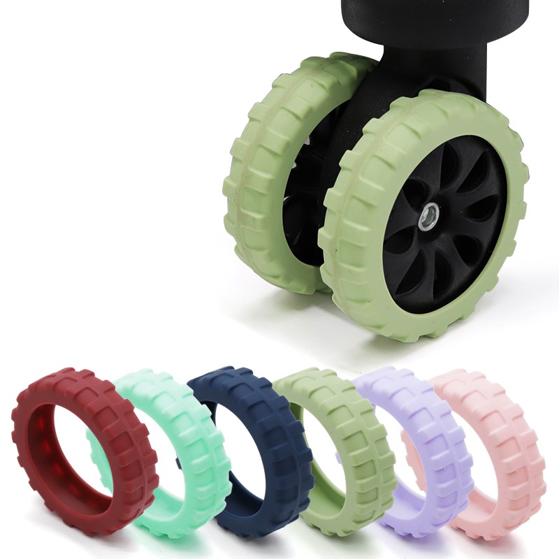 Suitcase Wheel Cover Factory - Custom Soft Silicone 8PCS Pack