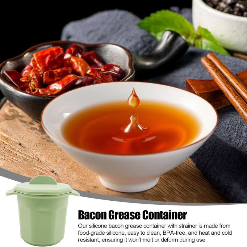 Bacon Grease Container Factory - Food Grade Silicone Oil Storage
