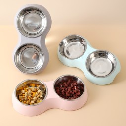 Pet Double Bowls Manufacturer - Factory Wholesale Food Water Feeders Dinner Plate