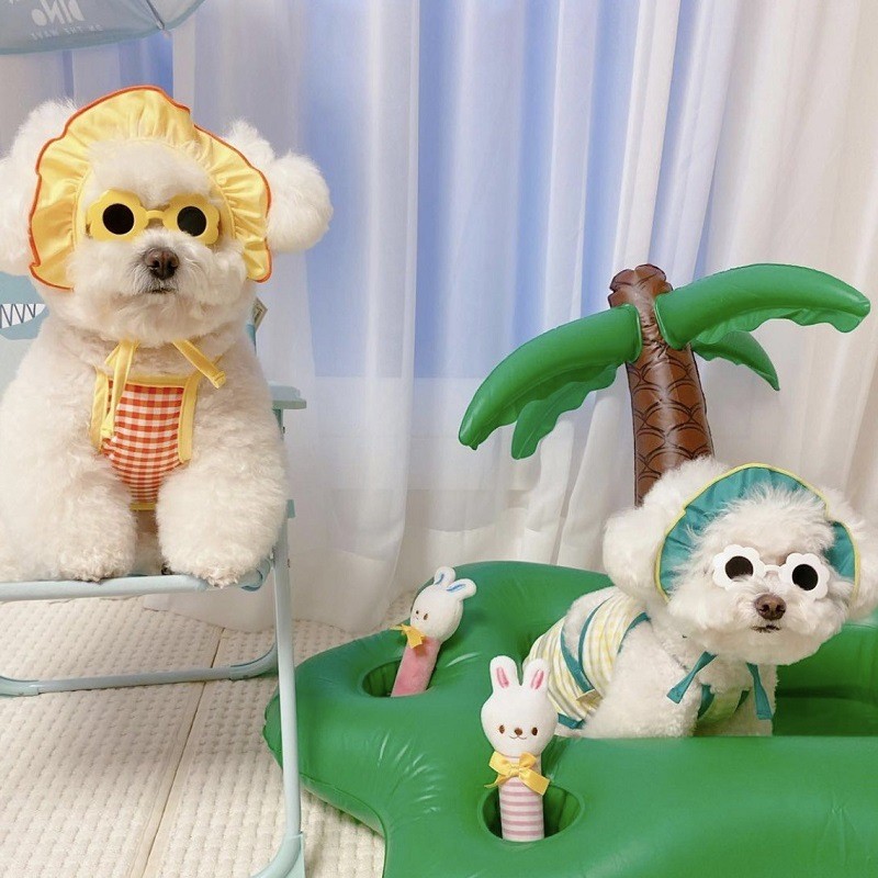 Pet Sunglass Supplier - Retro Oval Mini for Small Cat Dog Red